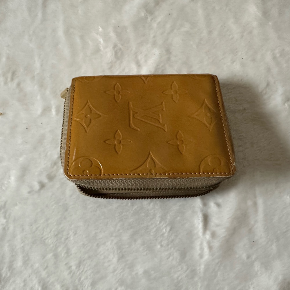 LV Vermis Yellow Patent Leather wallet.